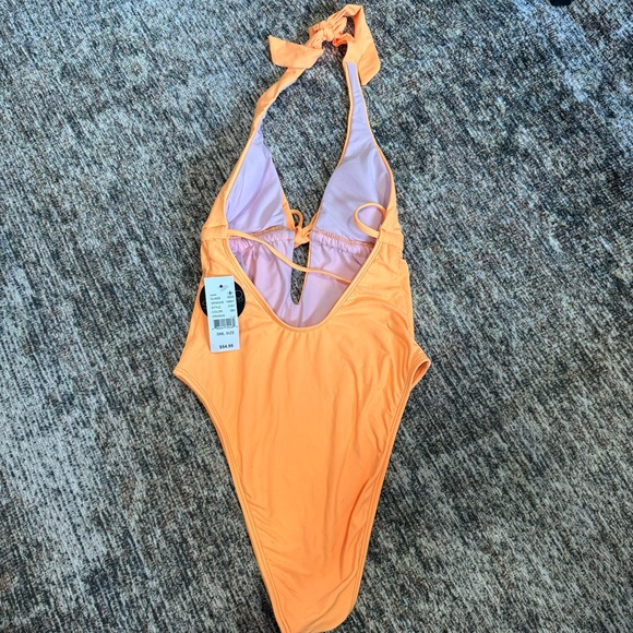 PACSUN ORANGE HIGH CUT ONE PIECE SWIMSUIT - Picture 5 of 6